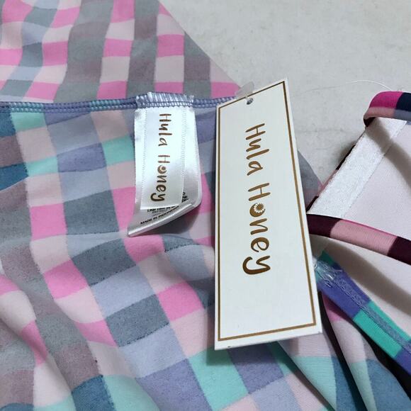 Hula Honey NWT Gingham Halter Tankini Women XS - Picture 9 of 10